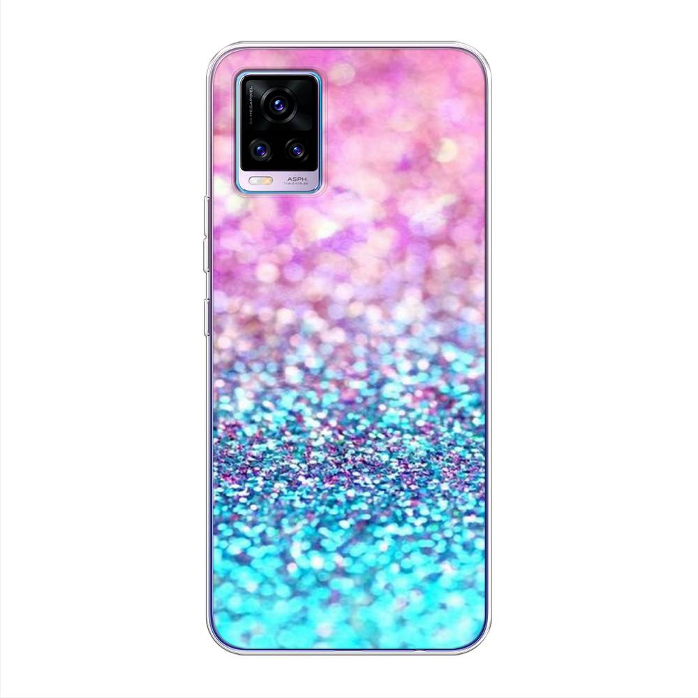 

Чехол Awog "Розово-голубые глиттеры рисунок" для Vivo V20
