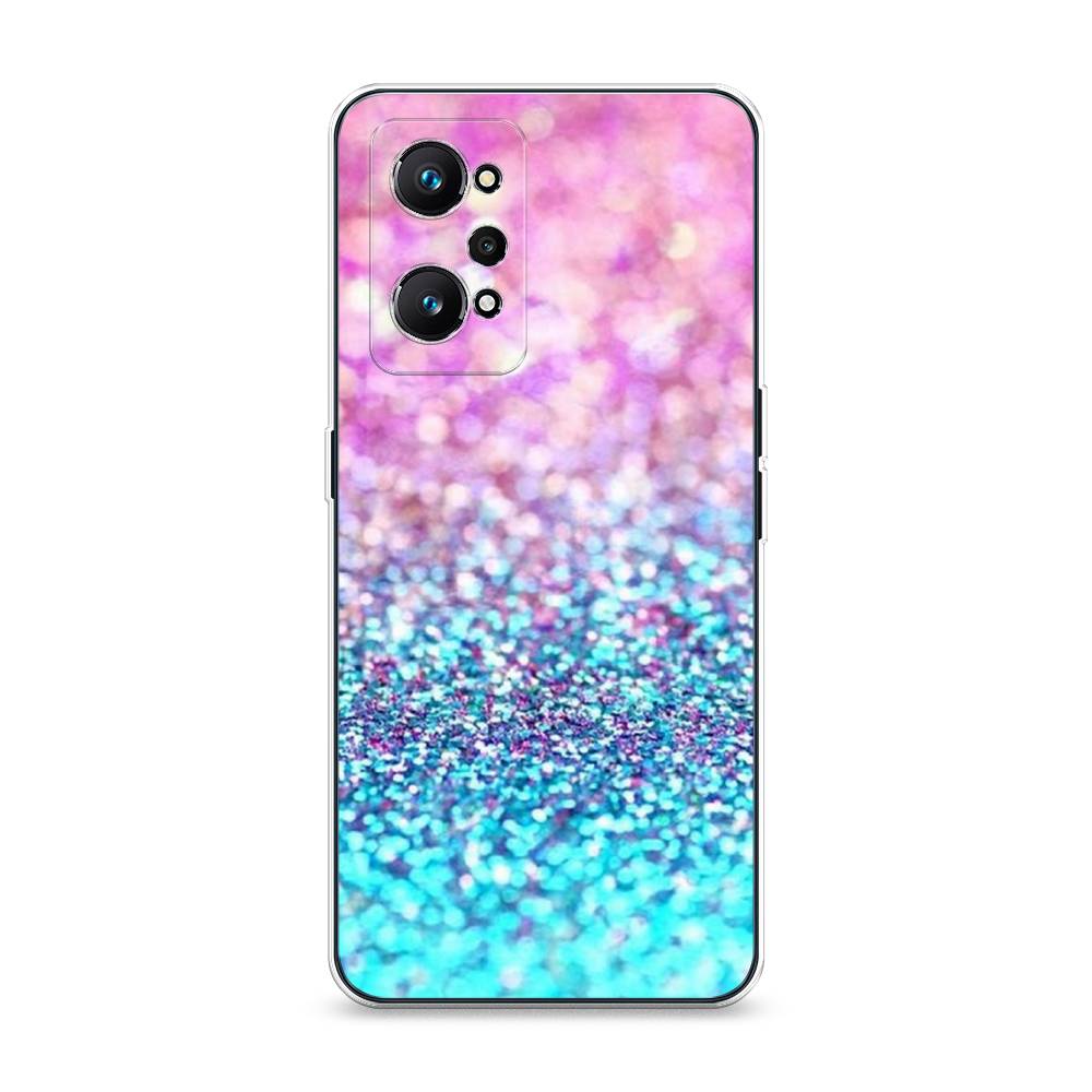 

Чехол Awog "Розово-голубые глиттеры рисунок" для Realme GT Neo 2