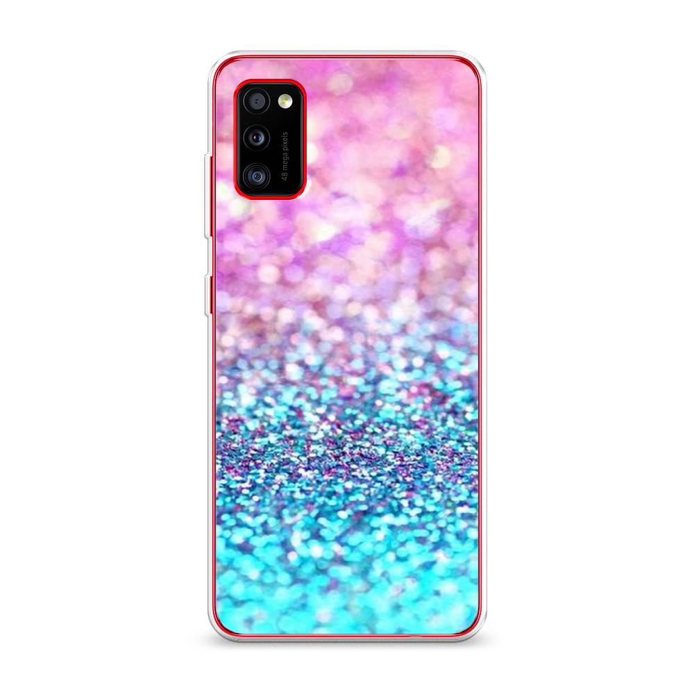 

Чехол Awog "Розово-голубые глиттеры рисунок" для Samsung Galaxy A41