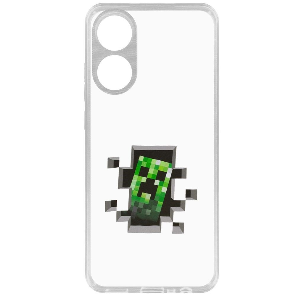 

Чехол-накладка Krutoff Clear Case Minecraft-Крипер для Oppo A78 4G, Прозрачный