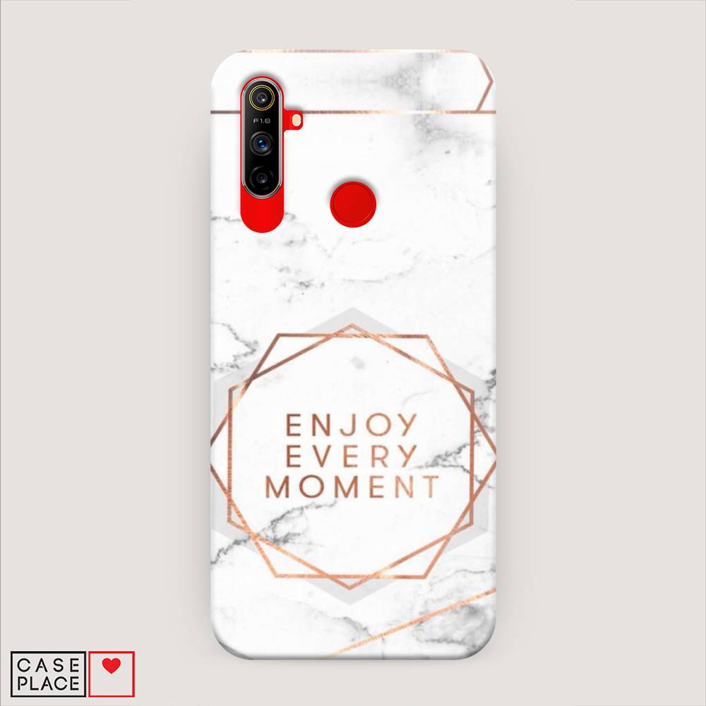 

Пластиковый чехол "Enjoy every moment мрамор" на Realme C3, 253020-5