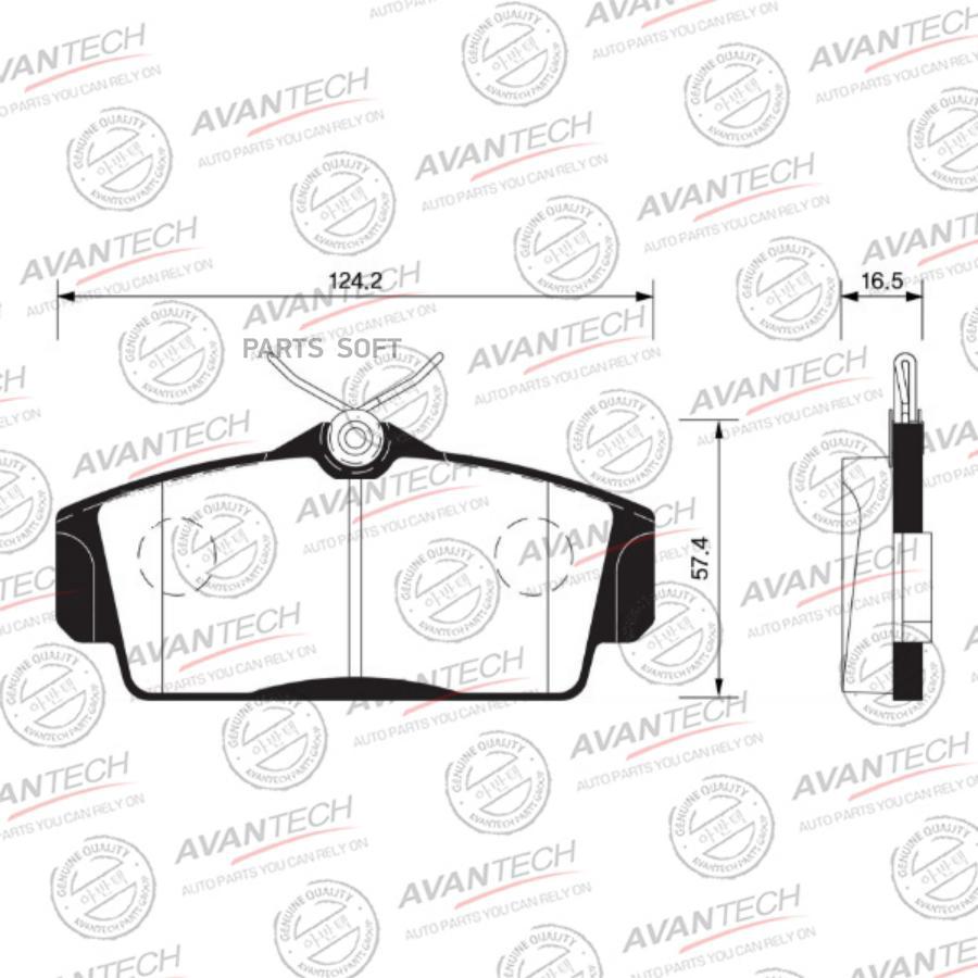 

Тормозные колодки AVANTECH дисковые av728