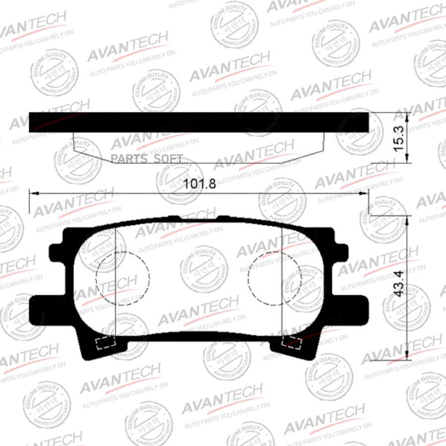 

Тормозные колодки AVANTECH дисковые av1058