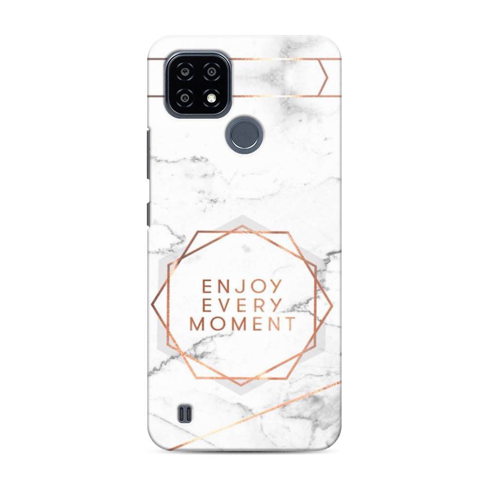 

Пластиковый чехол "Enjoy every moment мрамор" на Realme C21Y, 256820-5