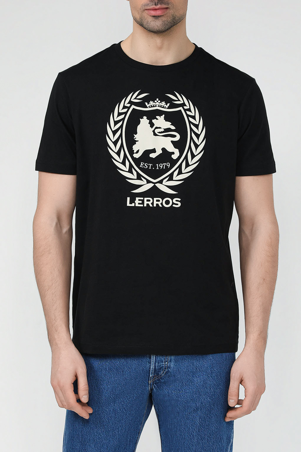 

Футболка мужская LERROS 2343035 черная L, Черный, 2343035