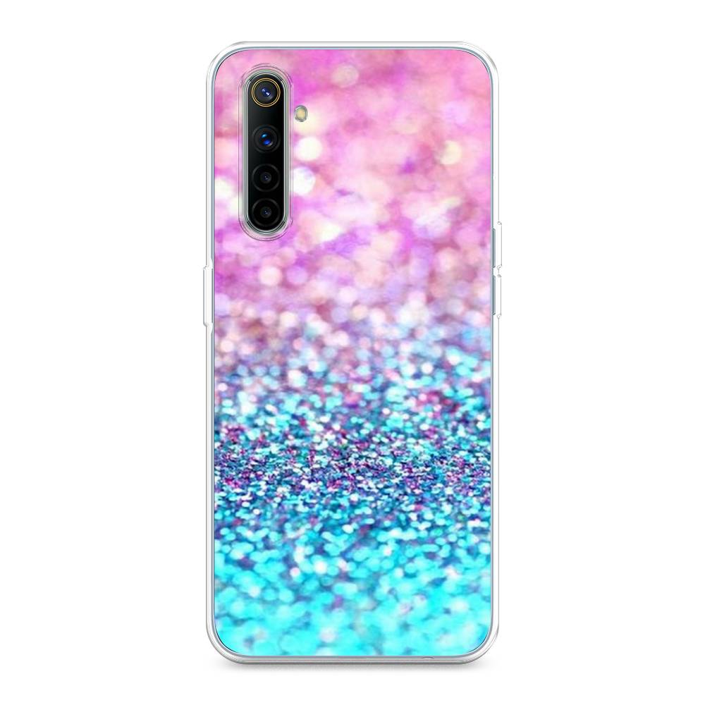 

Чехол Awog "Розово-голубые глиттеры рисунок" для Realme 6