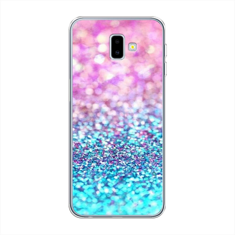 

Чехол Awog "Розово-голубые глиттеры рисунок" для Samsung Galaxy J6 +