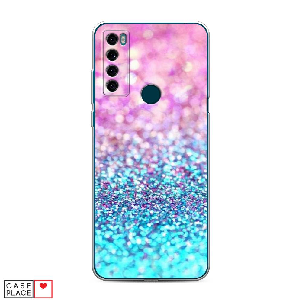 

Чехол Awog "Розово-голубые глиттеры рисунок" для TCL 20 SE