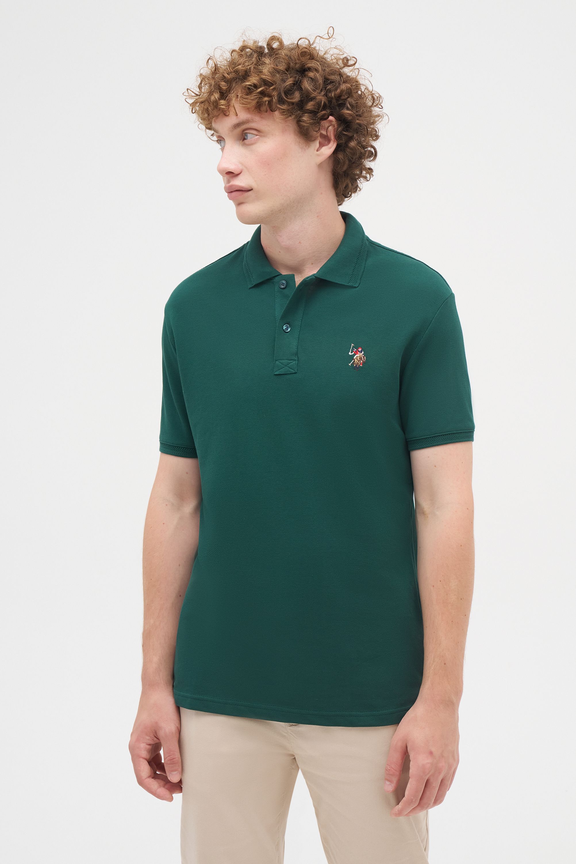 Футболка мужская U.S. POLO Assn. G081SZ0110TP04SK022-R зеленая XS U.S. POLO ASSN. зеленый