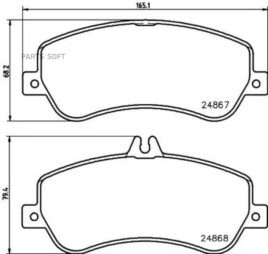

Колодки тормозные MB X204 08- перед.