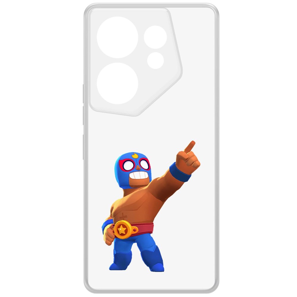 

Чехол-накладка Krutoff Clear Case Brawl Stars-Эль Примо для TECNO Camon 20 Premier, Прозрачный
