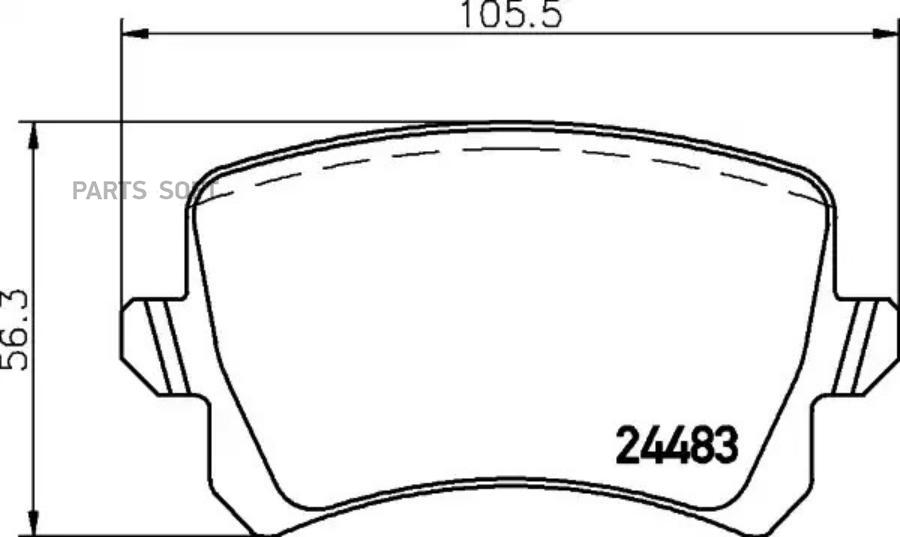 

Колодки тормозные VAG Q3/PASSAT/TIGUAN 07- задн.