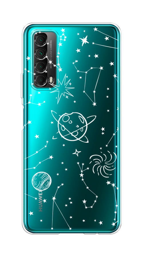 

Чехол на Huawei P Smart 2021 "Планеты в космосе", Белый, 6104750-2