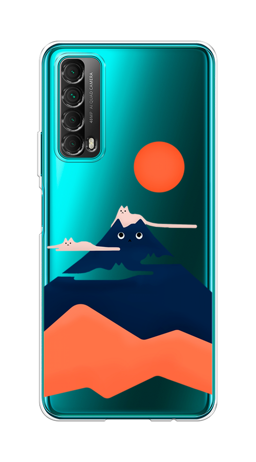

Чехол на Huawei P Smart 2021 "Кот-гора", Черный;оранжевый, 6104750-4