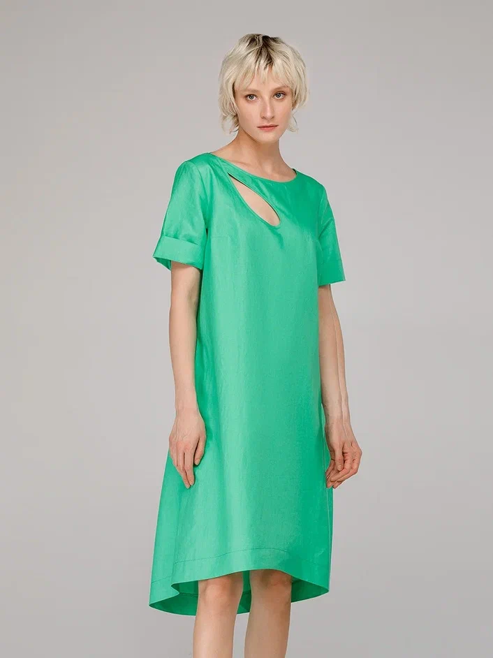 Платье женское Helmidge 11426 зеленое 44