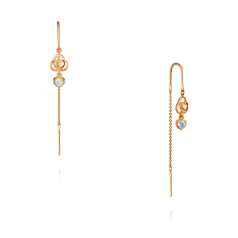 

Серьги из красного золота с фианитом ADAMAS 25038617/01-А50Д-72, 25038617/01-А50Д-72