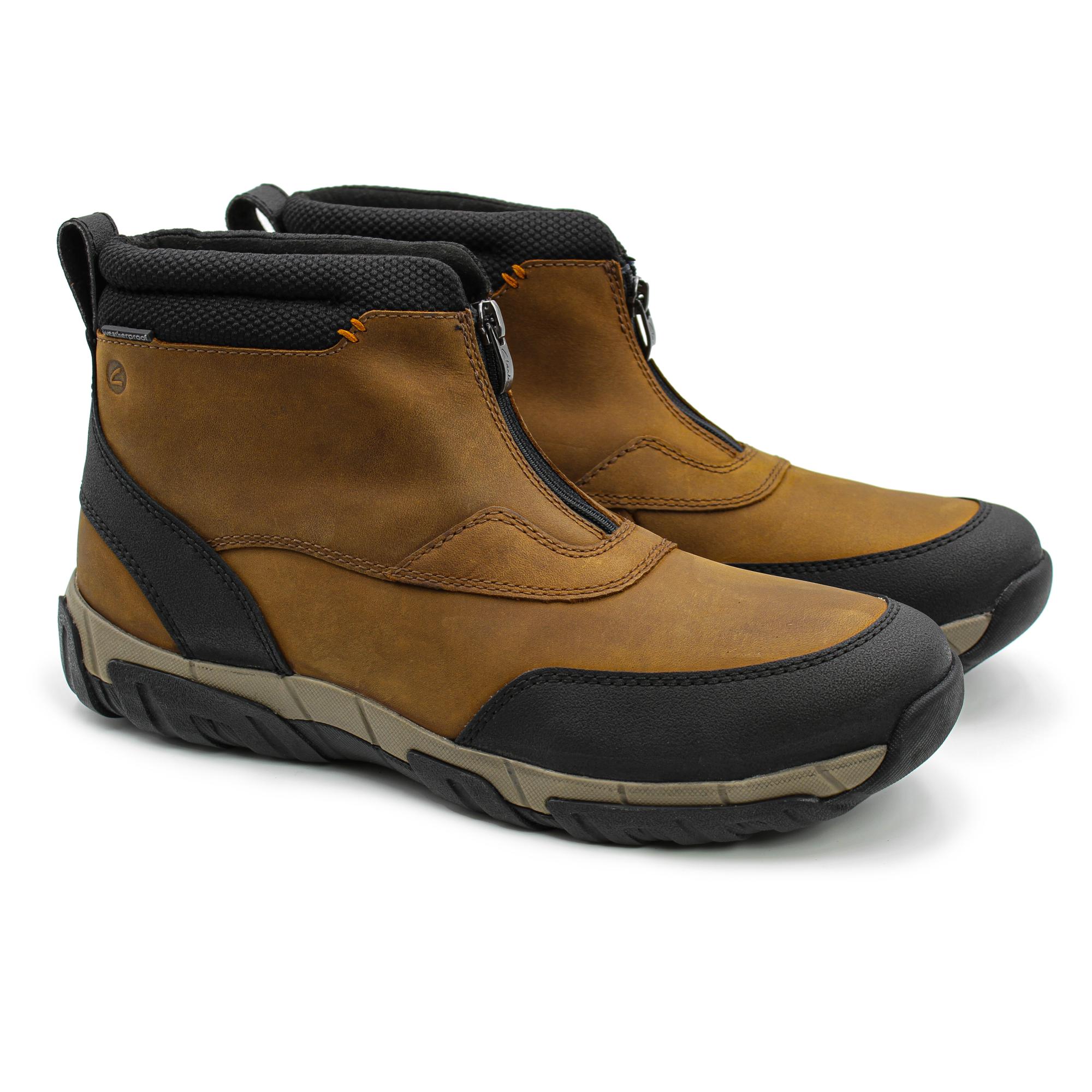 Полусапоги мужские Clarks Grove Zip II 26163586 коричневые 41.5 EU