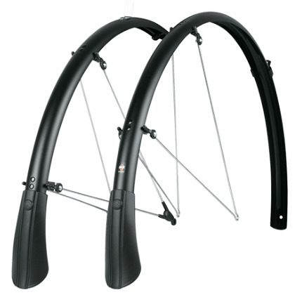 

Крылья для велосипеда металлопластиковые SKS Bluemels 35mm, 28", черные с брызговиком., T