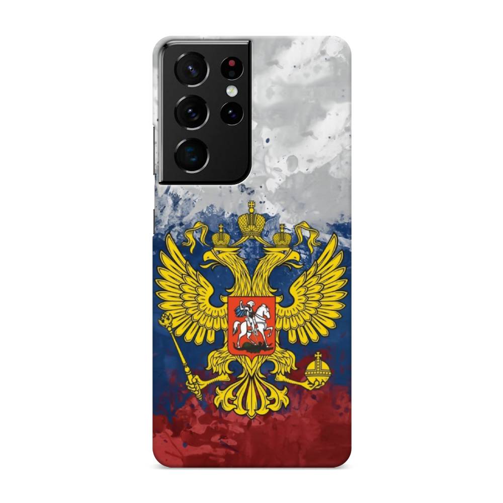 фото Пластиковый чехол "рф" на samsung galaxy s21 ultra awog