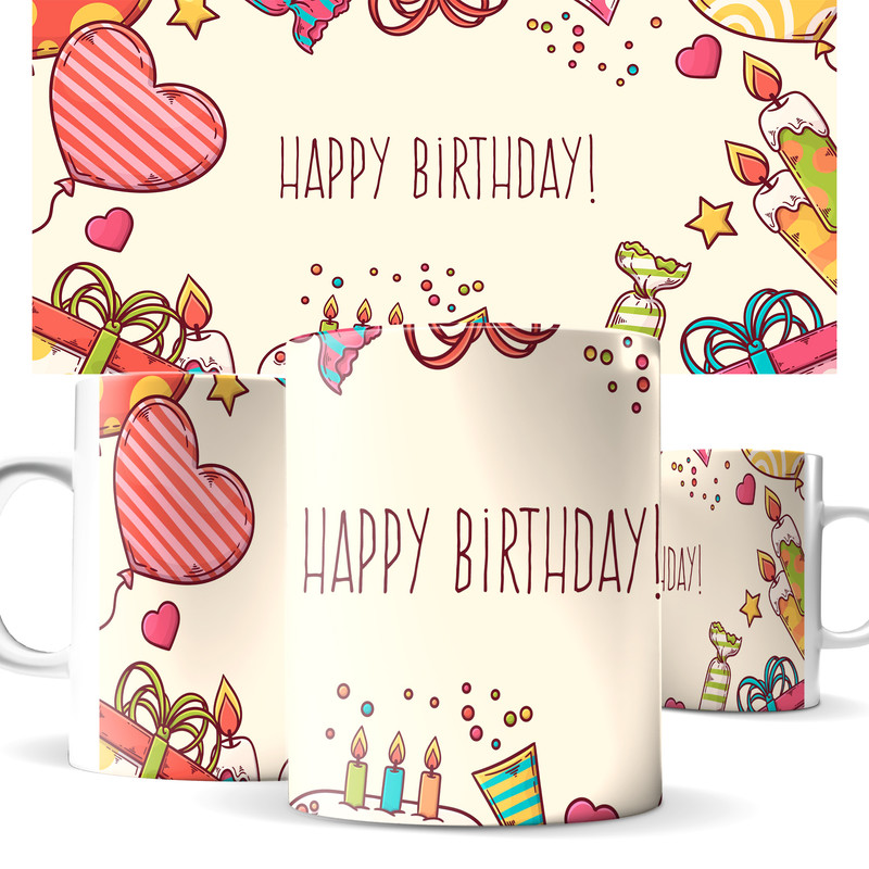 

Кружка КИЧ с днем рождения Happy Birthday