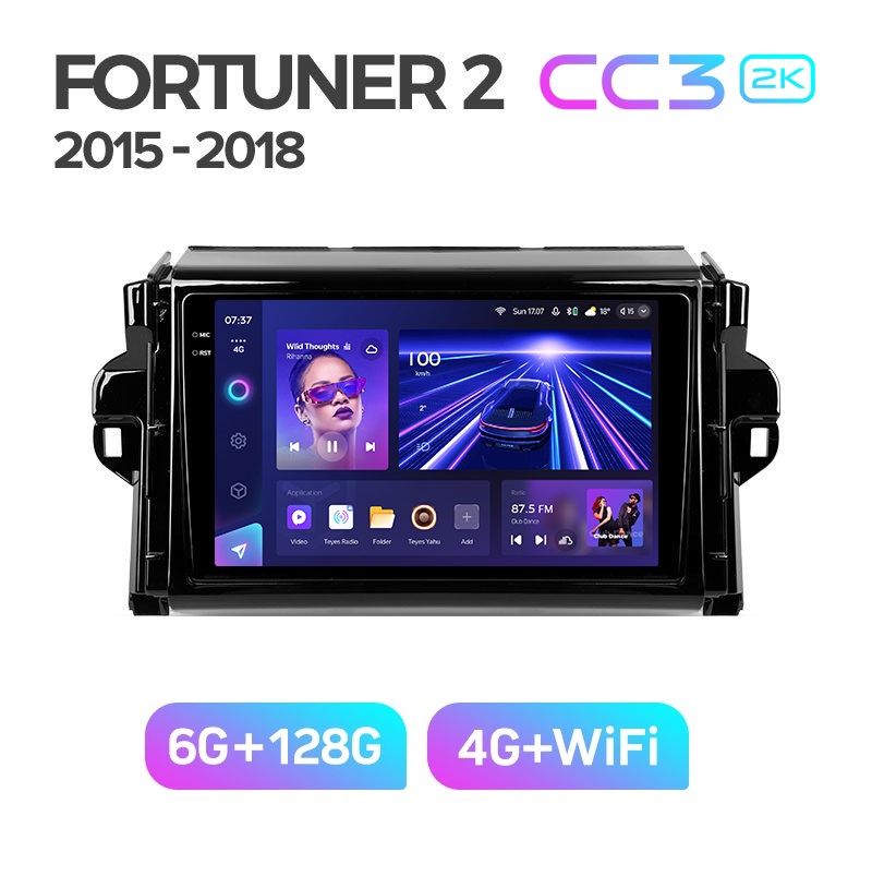 Магнитола TEYES TOYOTA FORTUNER 2015-2020 г CC3 2K 6128ГБ 4289000₽