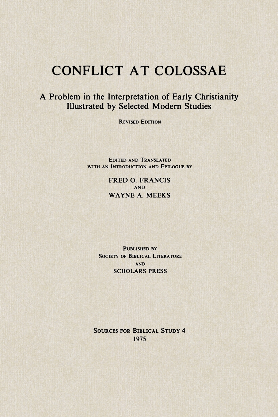 

Conflict at Colossae