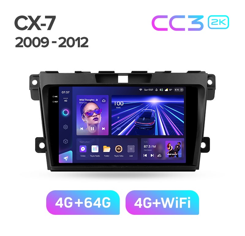 Магнитола TEYES CC3 2K MAZDA CX-7 2009-2012 г 464ГБ 3789000₽