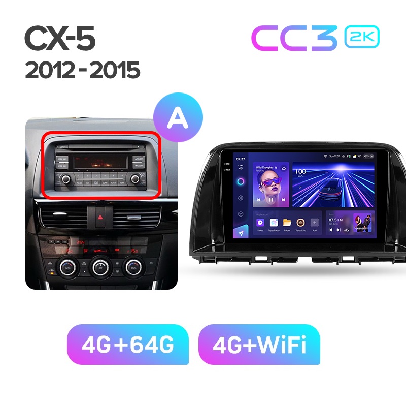 Магнитола TEYES MAZDA CX-5 2012-2015 гКомплект А CC3 2K 464ГБ 3789000₽