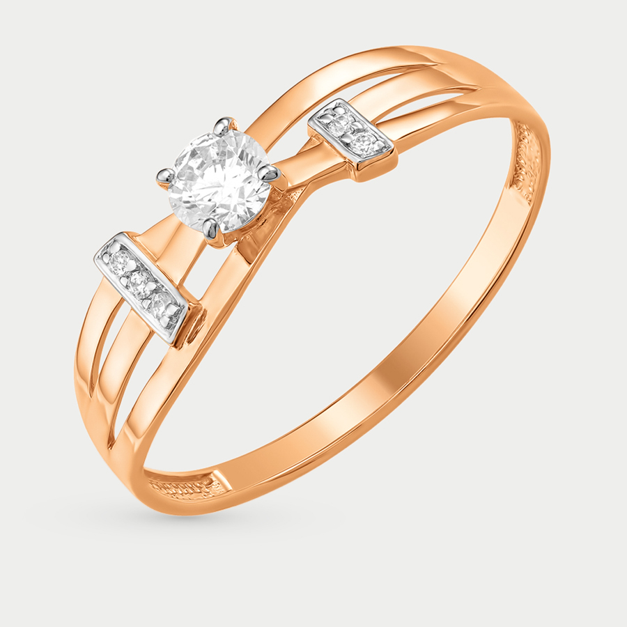 Кольцо из розового золота р. 17 EFREMOV К13215979, фианит
