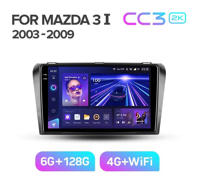 Магнитола TEYES MAZDA 3 BK 2003-2009 г CC3 2K 6128ГБ 4089000₽