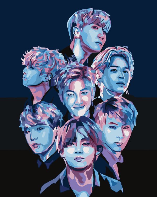

Картина по номерам Артвентура «Корейская K-POP группа BTS», 02ART4050KPOP10, Корейская K-POP группа BTS