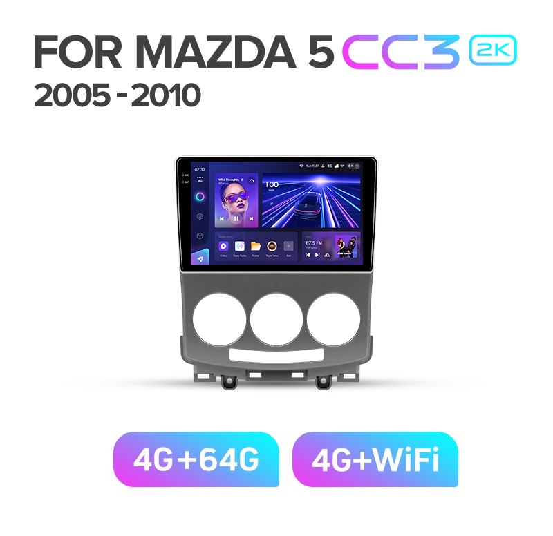 Магнитола TEYES CC3 2K MAZDA 5 2005-2010 г 464ГБ 3889000₽