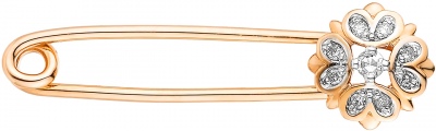 

Брошь из красного золота с бриллиантом АЛЬКОР 4054-100, 4054-100