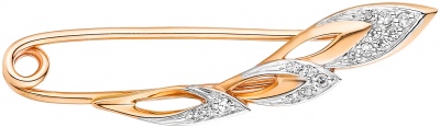 

Брошь из красного золота с бриллиантом АЛЬКОР 4055-100, 4055-100
