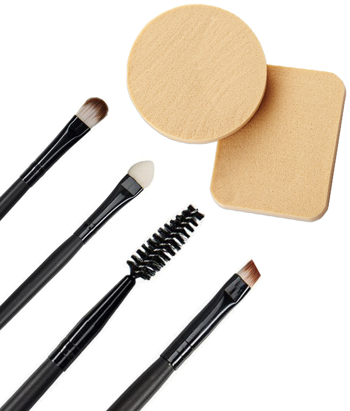 Набор кистей для макияжа mini Studio-M-Collеction farres набор 4 безлатексных спонжа для макияжа сердечки
