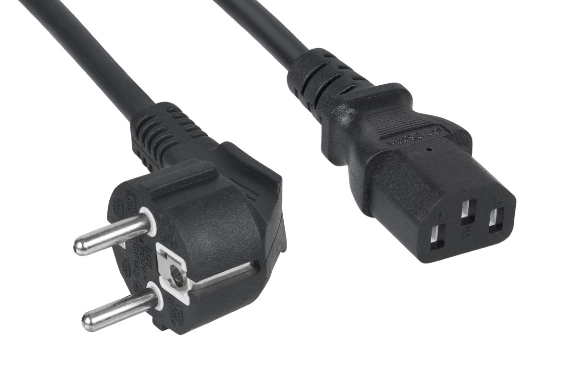

Кабель Cabeus IEC 320 C13 - IEC 320 C14 IEC 320 C13 1,8м, Черный