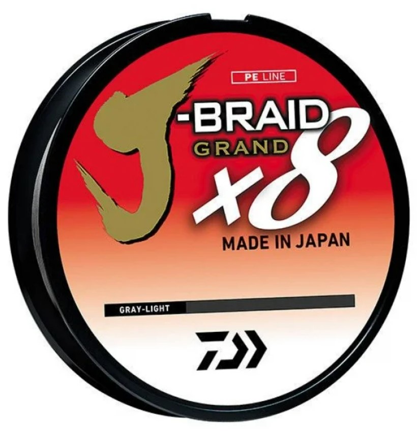 Шнур плетеный Daiwa J-Braid Grand x8 135 m серый / для спиннинга (0.22 mm)