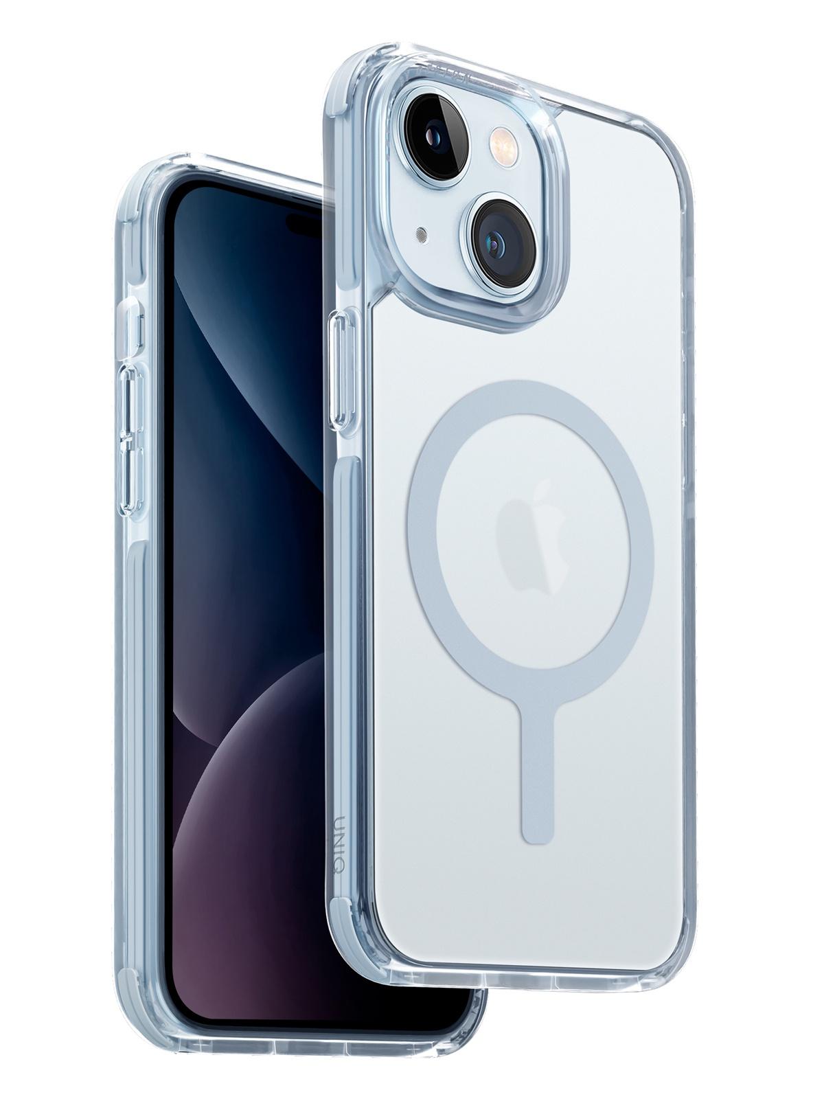 

Чехол Uniq для iPhone 15 Plus с MagSafe Combat AF Ice Blue, Голубой