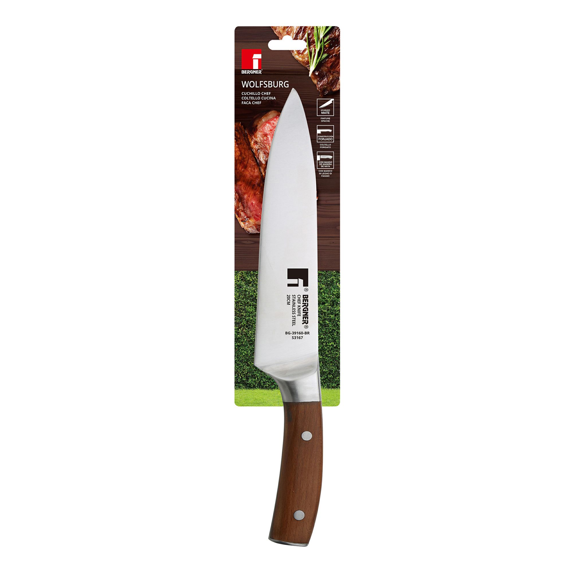 Нож универсальный Bergner Шеф 20 см