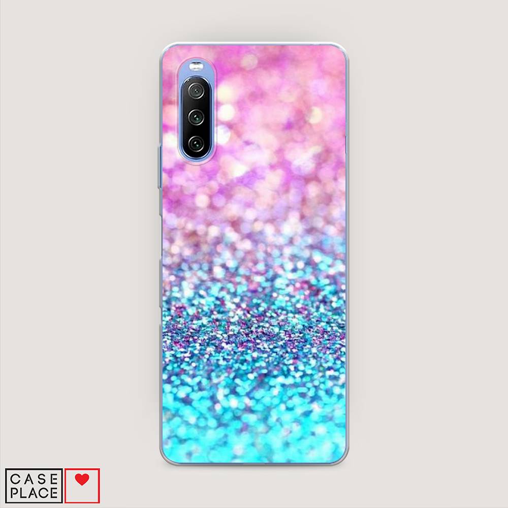 

Чехол Awog "Розово-голубые глиттеры рисунок" для Sony Xperia 10 III