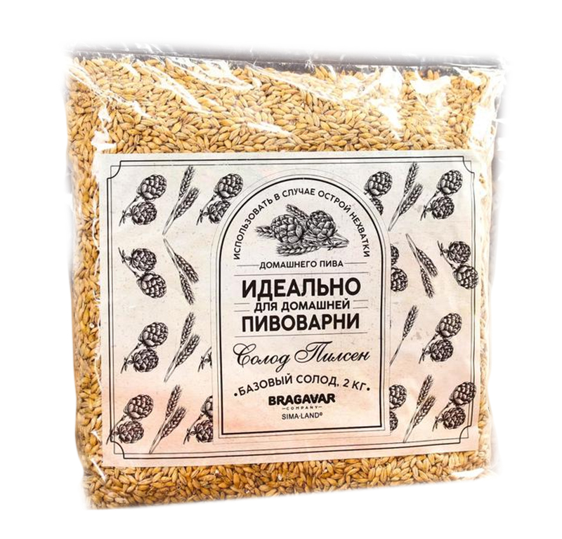 

Солод для пива базовый Пилсен Для домашней пивоварни: 2 кг
