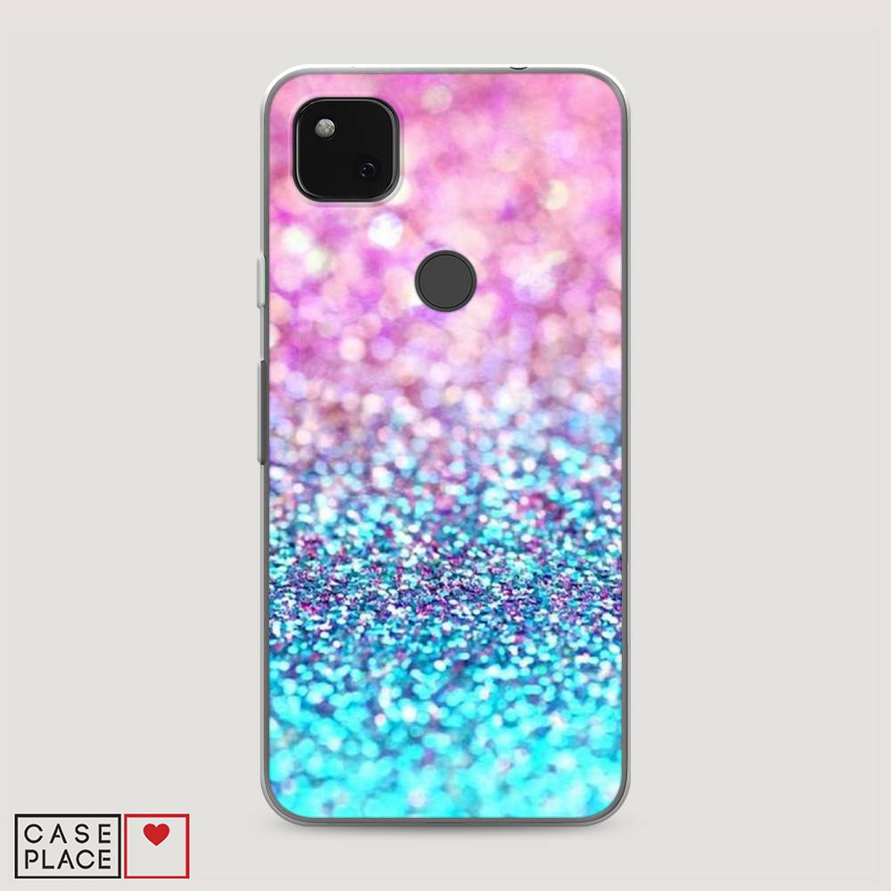 

Чехол Awog "Розово-голубые глиттеры рисунок" для Google Pixel 4A