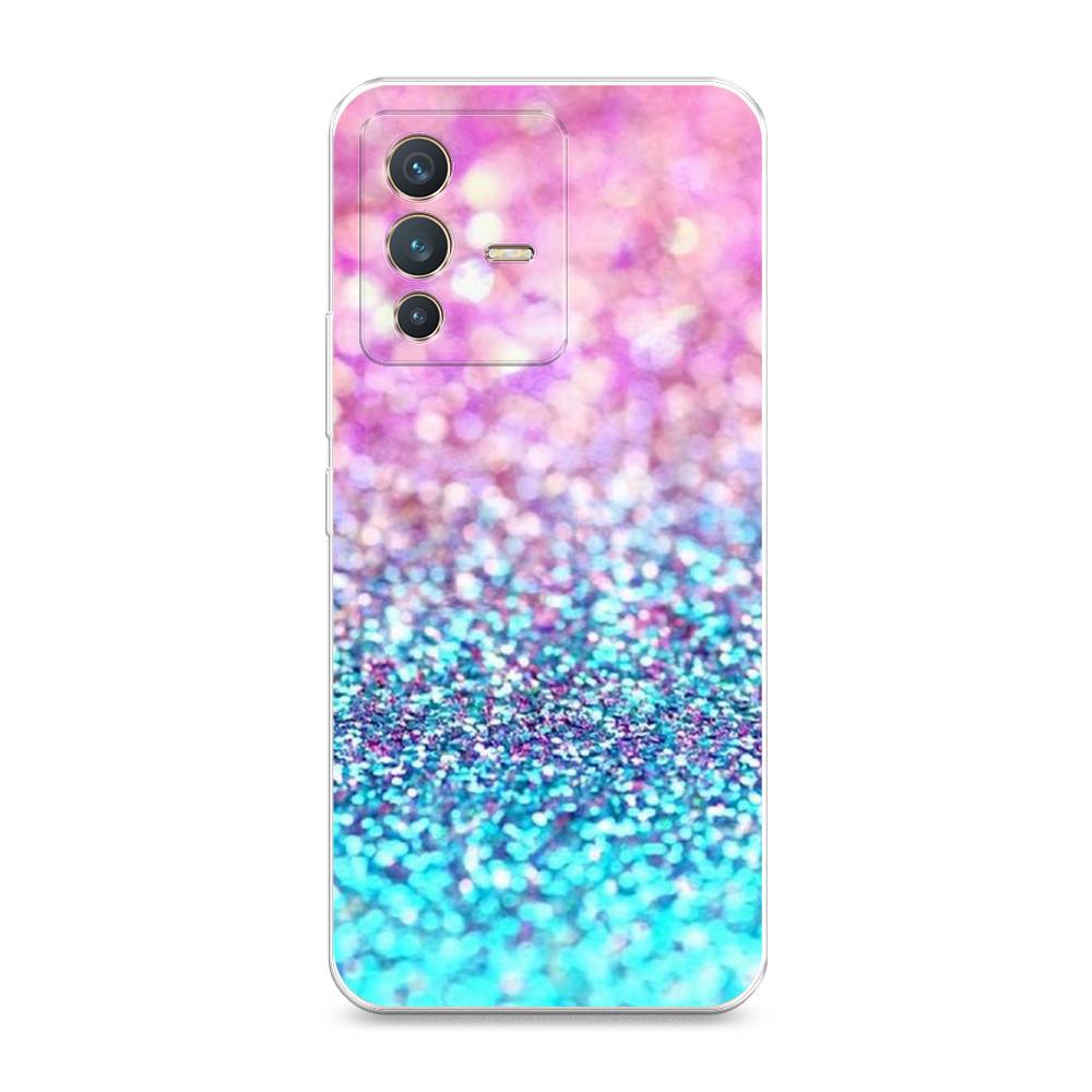 

Чехол Awog "Розово-голубые глиттеры рисунок" для Vivo V23