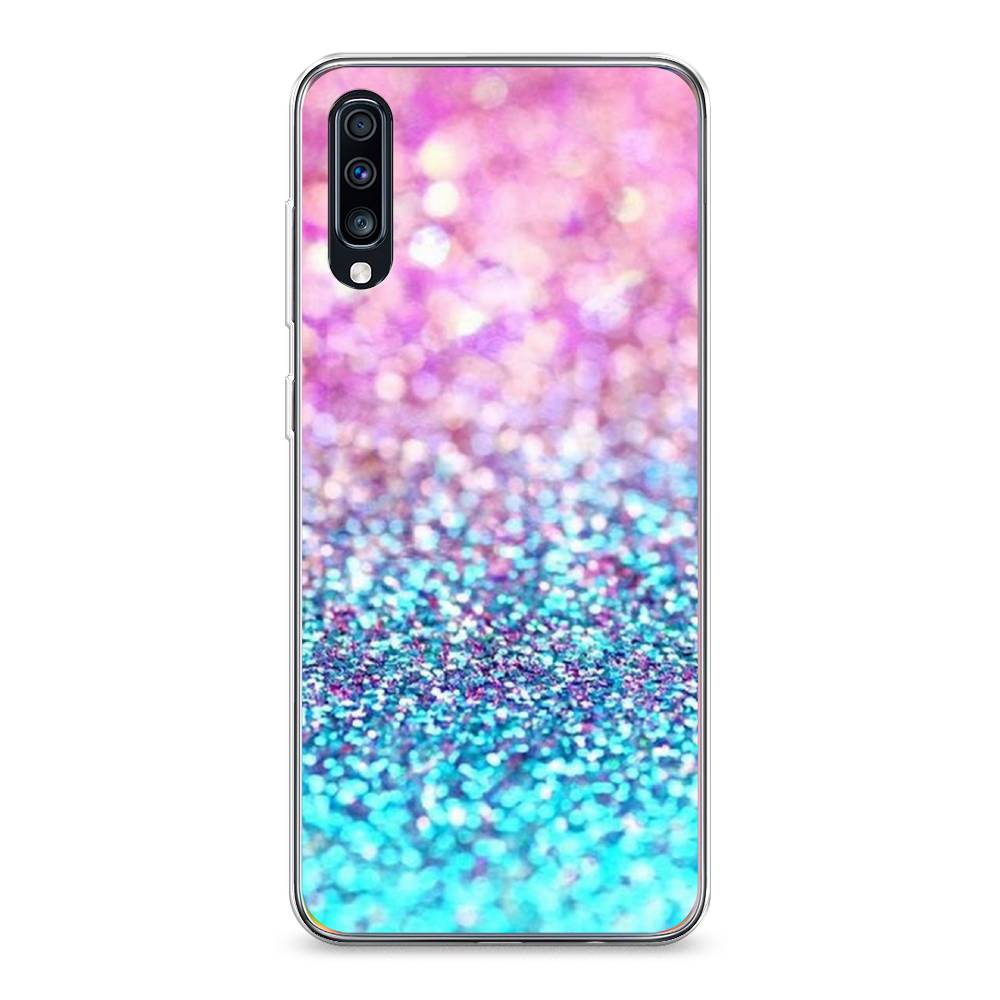 

Чехол Awog "Розово-голубые глиттеры рисунок" для Samsung Galaxy A70