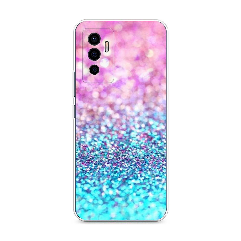 

Чехол Awog "Розово-голубые глиттеры рисунок" для Vivo V23e