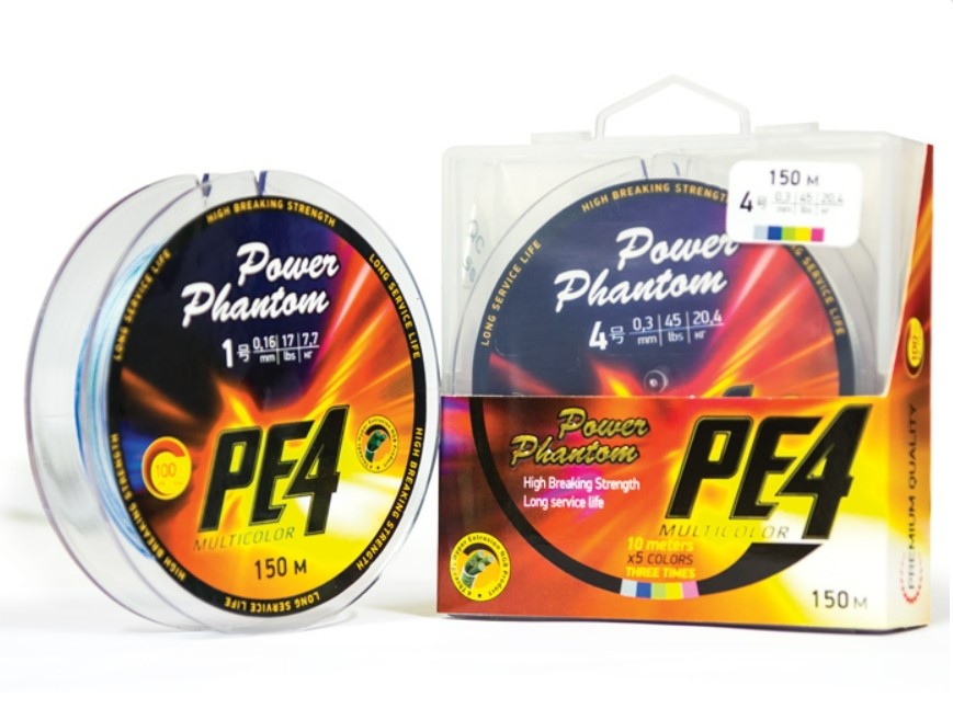 

Шнур Power Phantom PE4 110 m / многоцветный (0.18 mm /8.6 kg), Разноцветный