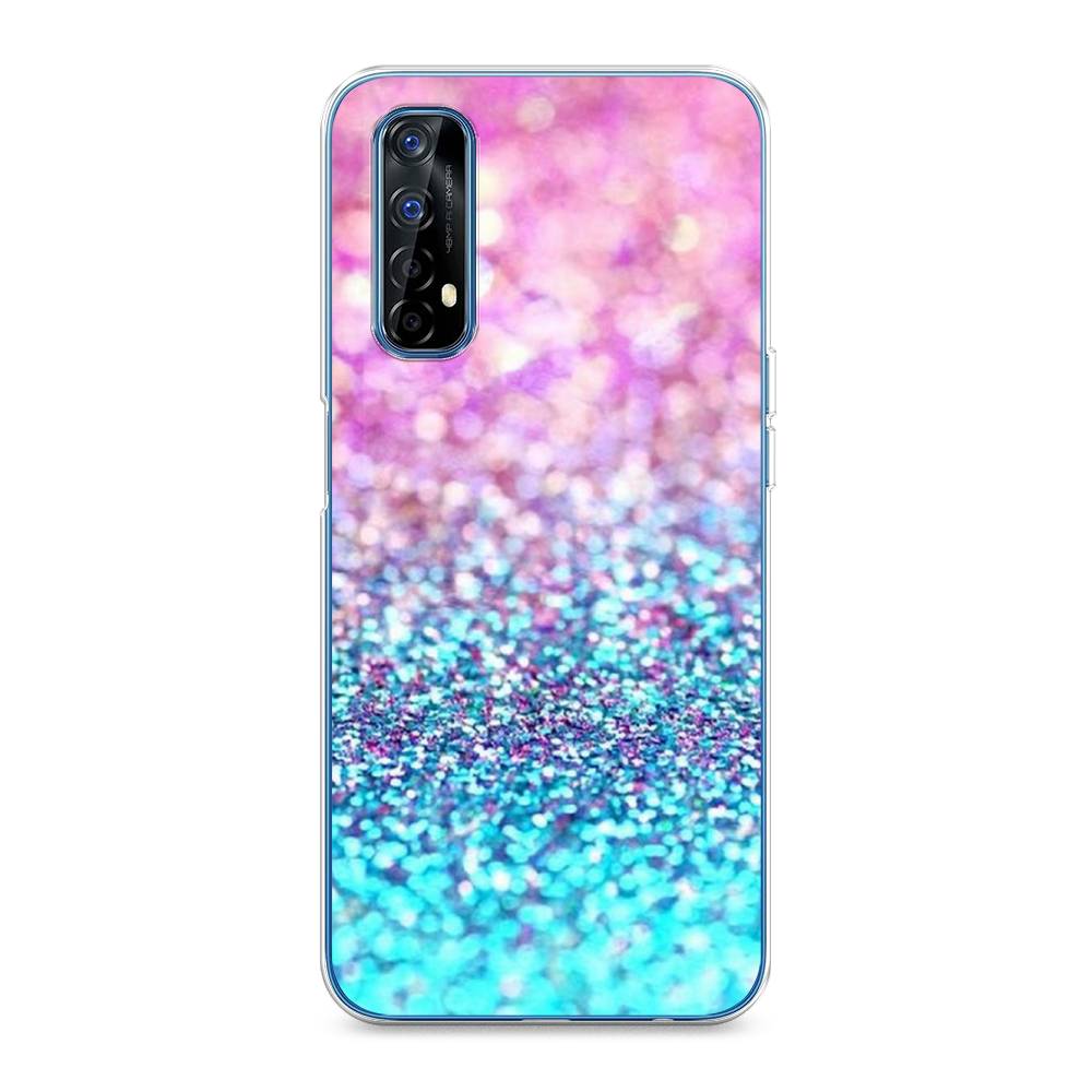 

Чехол Awog "Розово-голубые глиттеры рисунок" для Realme 7