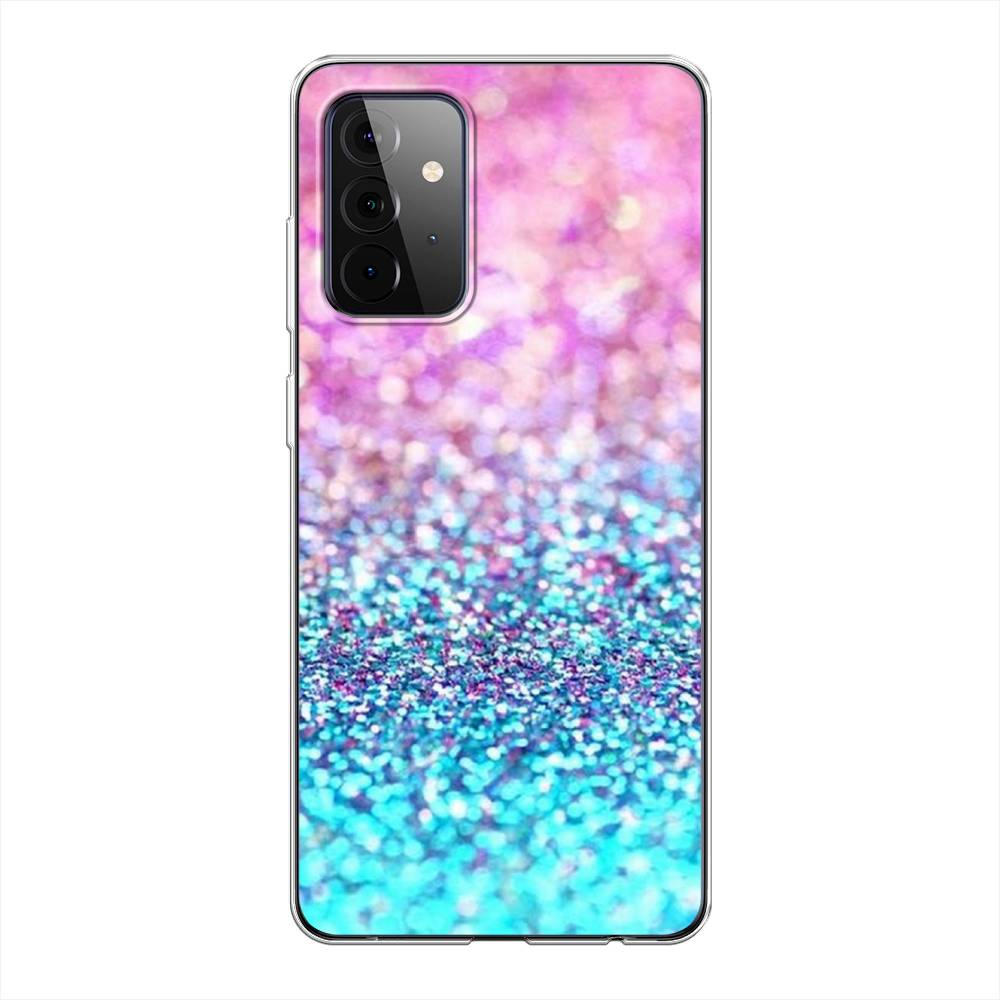 

Чехол Awog "Розово-голубые глиттеры рисунок" для Samsung Galaxy A72