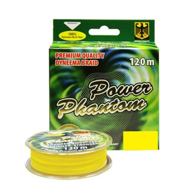 

Шнур Power Phantom 4x, 120m, флуоресцентный жёлтый (15.25кг. / 0.14мм. / 120м.), Желтый
