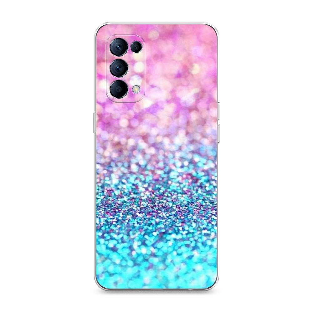 

Чехол Awog "Розово-голубые глиттеры рисунок" для Oppo Reno 5